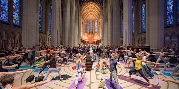 Yoga on the Labyrinth at Grace Cathedral