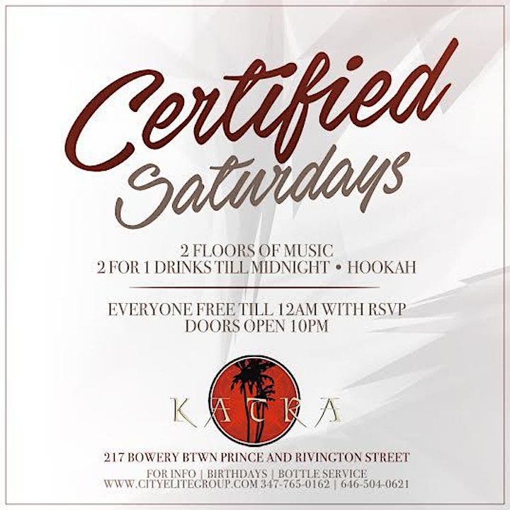 Certified Saturdays At Katra Lounge #1 Vibes Party in The City image