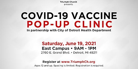 Triumph Church COVID-19 Vaccination Pop-Up (Sat., June 19th) primary image