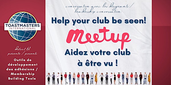 Meetup - Help your club be seen! / Meetup - Aidez votre club à être vu !
