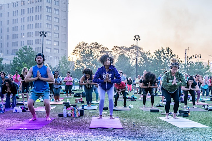 Silent Disco Yoga at DTE's Beacon Park by City Glow Yoga™ image