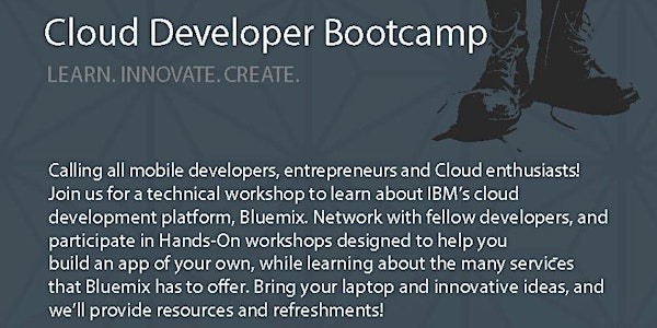 IBM Cloud Developer Bootcamp (Focus on: Mobile, Internet of Things & Watson)