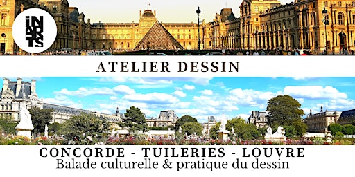 Atelier DESSIN, carnet créatif, balade culturelle Concorde-Tuileries-Louvre primary image