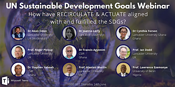International Sustainable Development Goals (SDGs) Webinar
