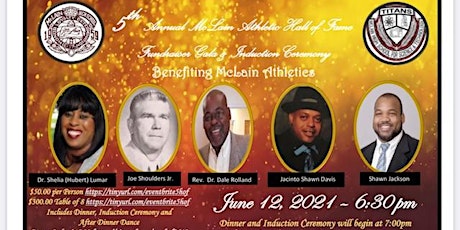 5th Annual Athletic Hall of Fame Induction Gala & Dance primary image