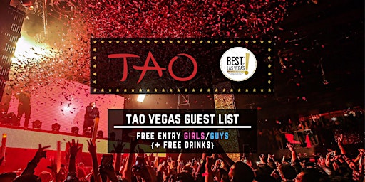 Imagen principal de TAO Nightclub - FREE Entry Girls/Guys - Vegas Guest List - #1 Hip Hop Party