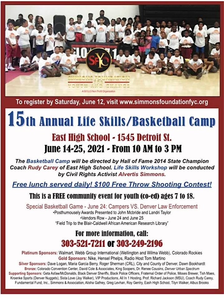 SFYC: 15th Annual Life Skills & Basketball Camp image