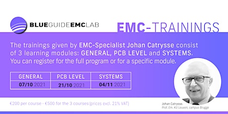 Imagem principal do evento EMC-Trainings by Johan Catrysse, English, Session 2