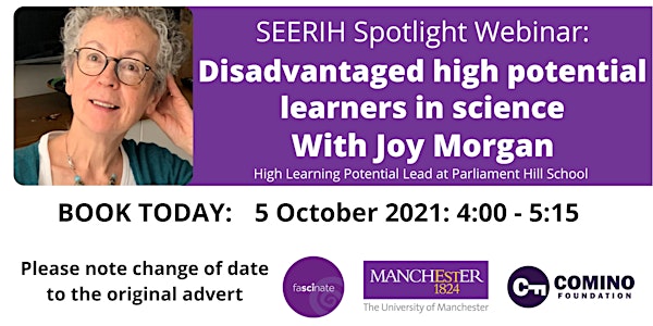 SEERIH Spotlight Webinar: Supporting pupils with high potential