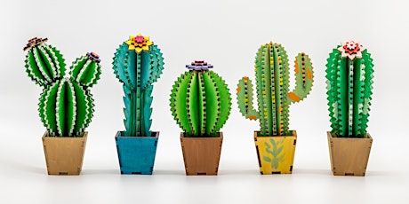 Paint and Sip workshop.  Create A Cactus 3D Art Workshop primary image