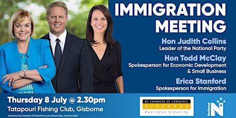 Immigration Meeting - National Party primary image