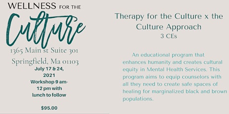 Therapy for the Culture x the Culture Approach