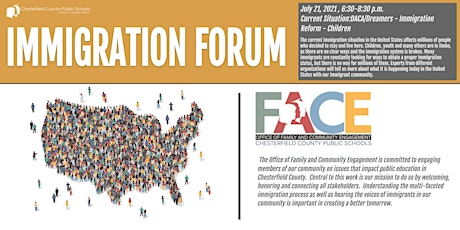 CCPS FACE Immigration Forum - Current Situation - DACA/Dreamers - Children primary image