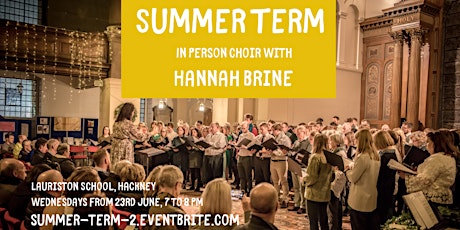 Summer Term with Hannah Brine - In person choir primary image