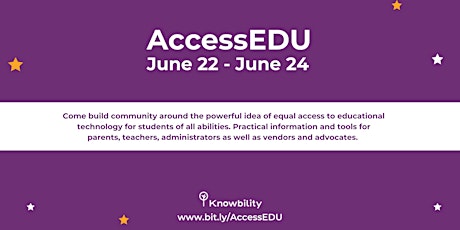 Join us for the Inaugural AccessEDU conference! primary image