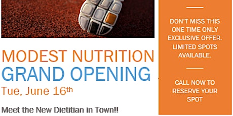 Grand Opening - 20 minute Nutrition Counselling for $30 primary image