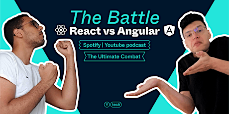 Imagem principal do evento The Battle - Angular vs React
