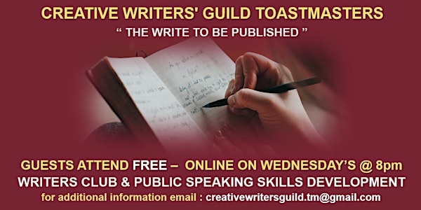 The Creative Writers Guild Toastmasters