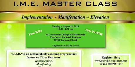 Women Supporting Women Presents "I.M.E." Quarterly Master Class primary image
