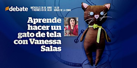 Imagen principal de Aprende hacer un gato de tela con Vanessa Salas