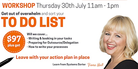 Get out of Overwhelm and Sort your TO DO List primary image