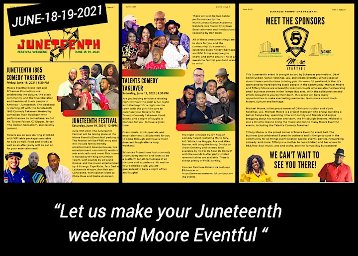 5 Chances Presents "Juneteenth 1865 Comedy Takeover" image