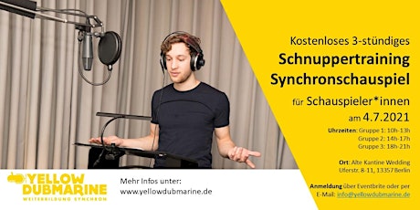 Hauptbild für Schnuppertraining Synchronschauspiel (Berlin)