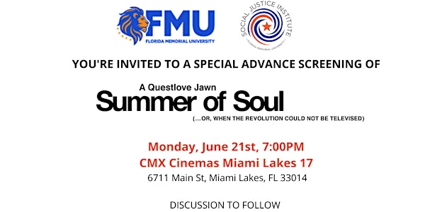 Special Advanced Screening: Summer of Soul by Questlove