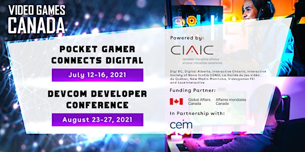 VIDEO GAME CANADA  - Pocket Gamer Connects Digital & DevCom Dev. Conference