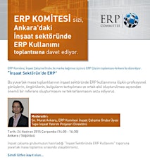 ERP Komitesi_İnşaat ve Taahhüt Sektörü Çalışma Grubu 3. Toplantısı