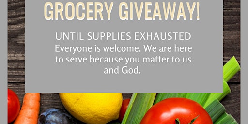 Grocery Giveaway, Community Pantry, and Prayer