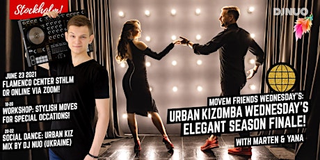 Movem Friends Urban Kizomba Wednesday´s - Flamenco Center Sthlm or via Zoom  primärbild