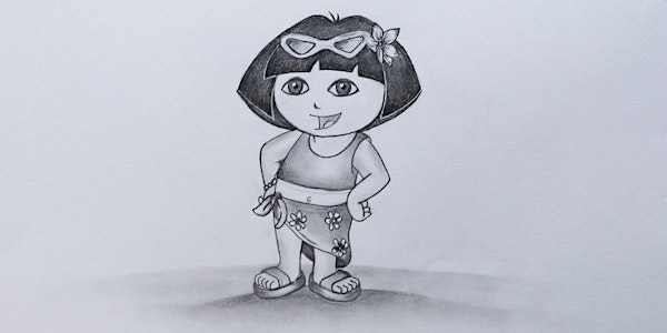 60min Learn to Sketch Characters: Dora @1PM (Ages 4+)