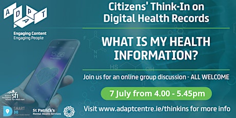 Image principale de ADAPT Citizens' Think-In: "What is My Health Information?"