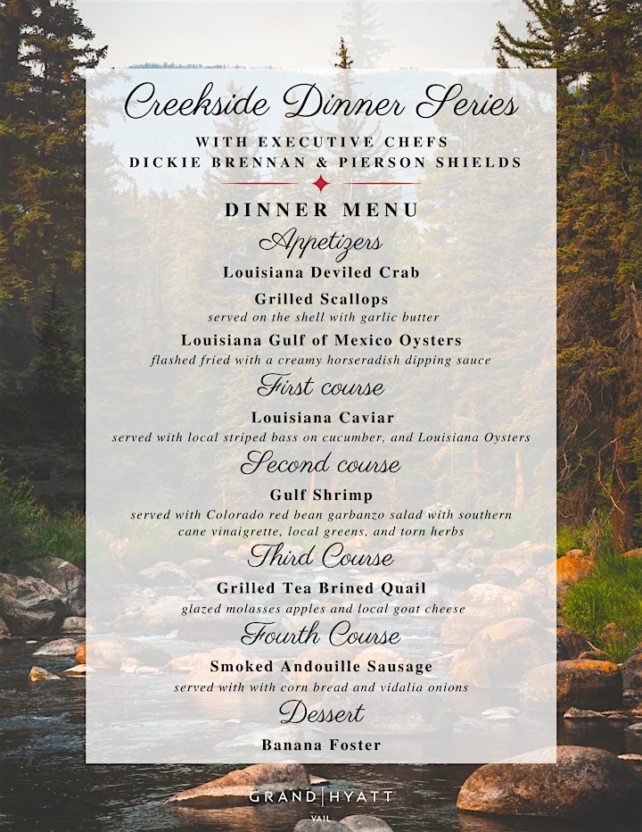 Creekside Dinner Series with Dickie Brennan image