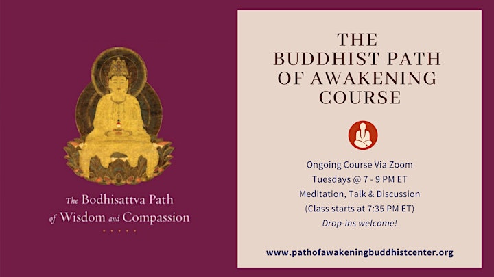 <br />
		Online Buddhist Course via Zoom on Mahayana image<br />

