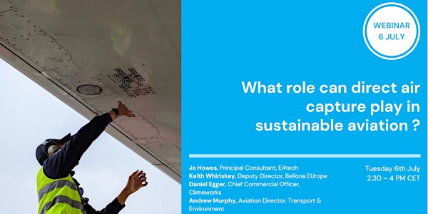 What role can direct air capture play in sustainable aviation?