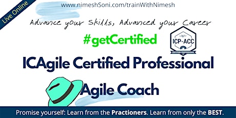 ICAgile Coaching Certification (ICP ACC) - 2021Aug - Weekend event primary image