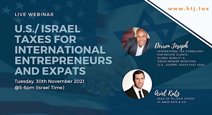 
		(WEBINAR) U.S. / Israel Taxes for International Entrepreneurs & Expats. image
