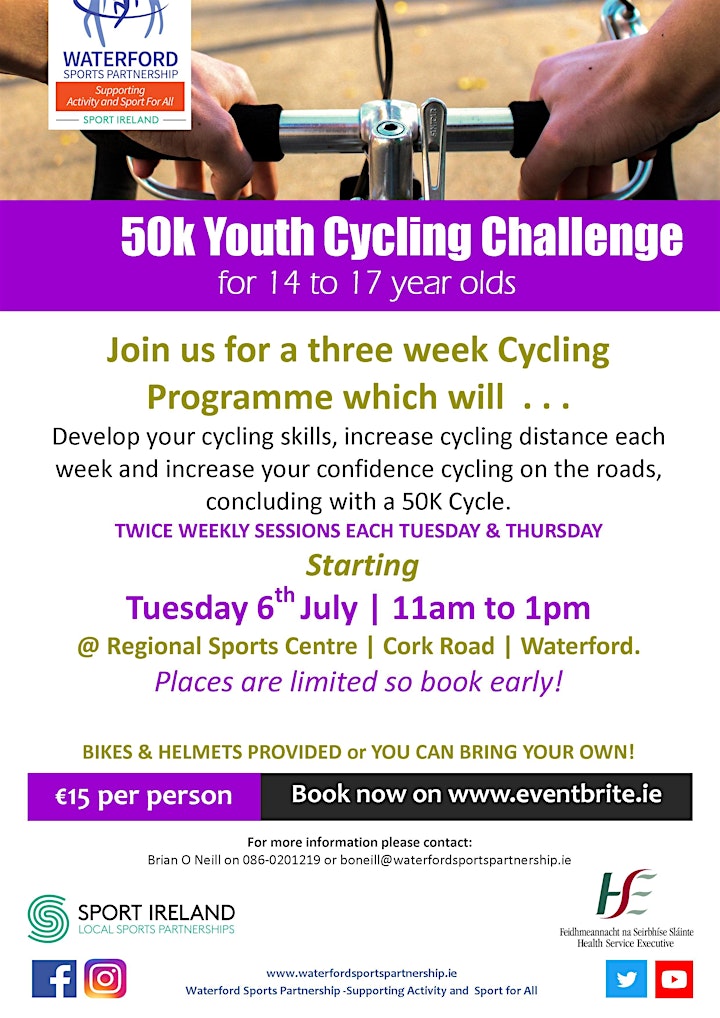 50K Youth Cycling Challenge for 14 to 17 year olds- event cancelled image
