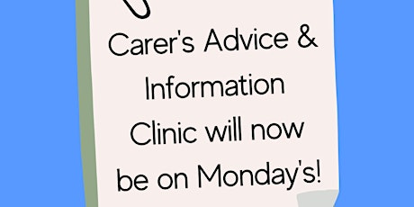 Carer's Advice and Information Clinic primary image