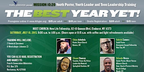 Mission 10:20 Youth Pastor, Youth Leader and Teen Training primary image