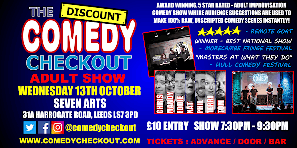 Comedy Night at Seven Arts Leeds - Wednesday 13th October