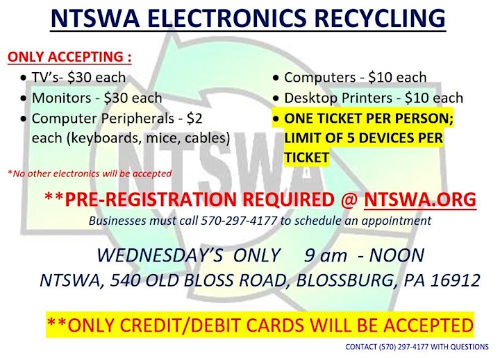 ELECTRONICS RECYCLING COLLECTION - BLOSSBURG, PA image