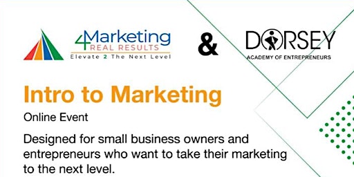 Intro To Marketing Course - Online Event primary image