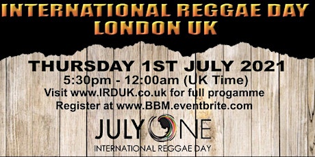 IRD UK - International Reggae Day London UK 2021 primary image