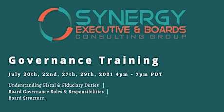 Fundamentals of Board Governance (July 20th, 22nd, 27th, 29th)