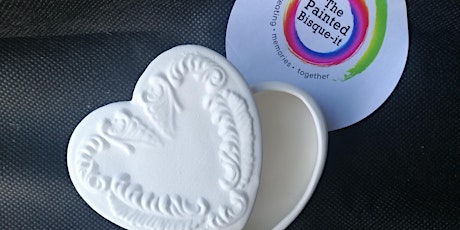 Paint Your Own Pottery - Heart Trinket Box primary image