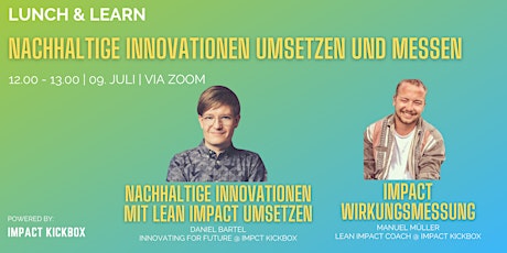 Hauptbild für LUNCH & LEARN - Nachhaltige Innovationen umsetzen