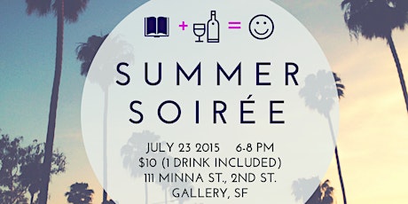 REMINDER: Books & Booze and Book Promotion Forum Summer Soiree primary image